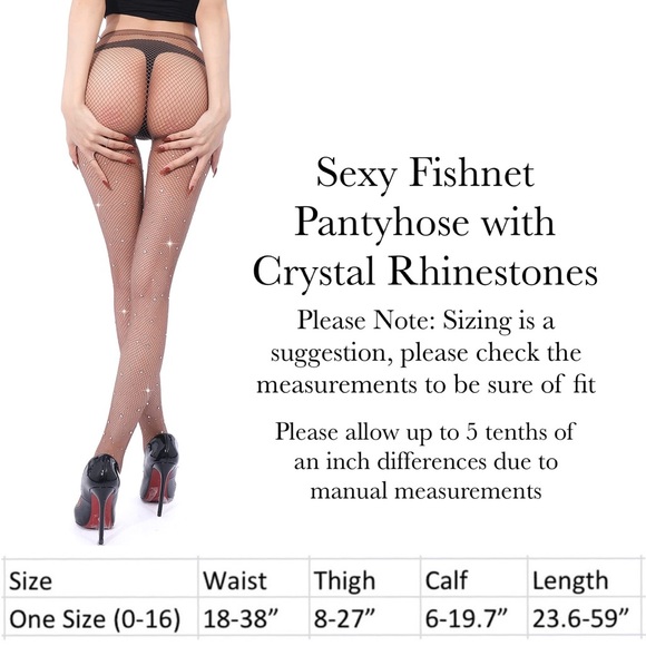 Sexy Coffee Fishnet Pantyhose with Crystal Rhinestones - Picture 16 of 16